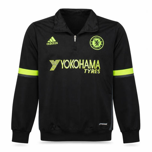 Adidas Men’s Black Chelsea FC 1/4 Zip Sweatshirt Size L Climalite