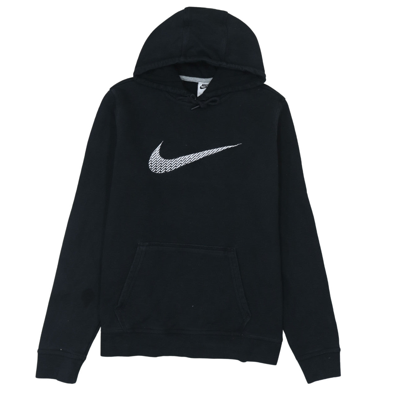 Nike Men's Black Large Pullover Hoodie with Logo Design