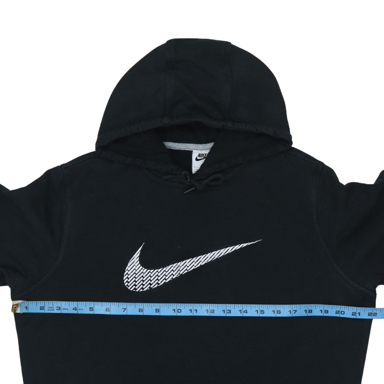 Nike Men's Black Large Pullover Hoodie with Logo Design