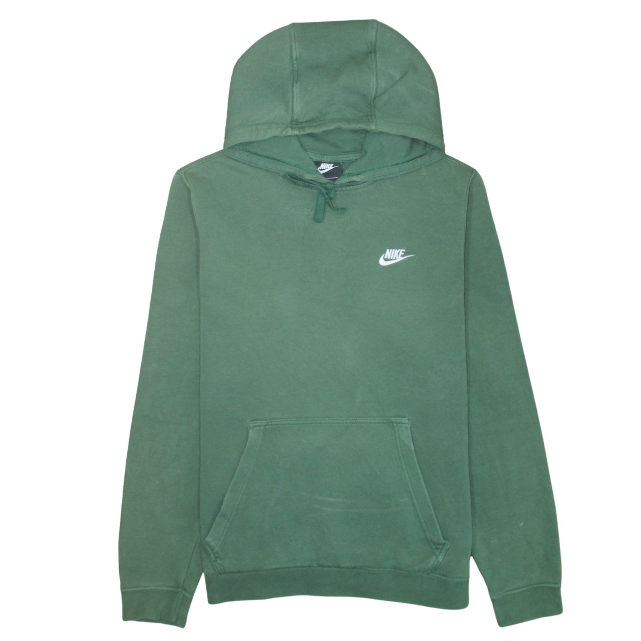 Nike Men's Green Pullover Hoodie Size M Logo Fleece Sweatshirt