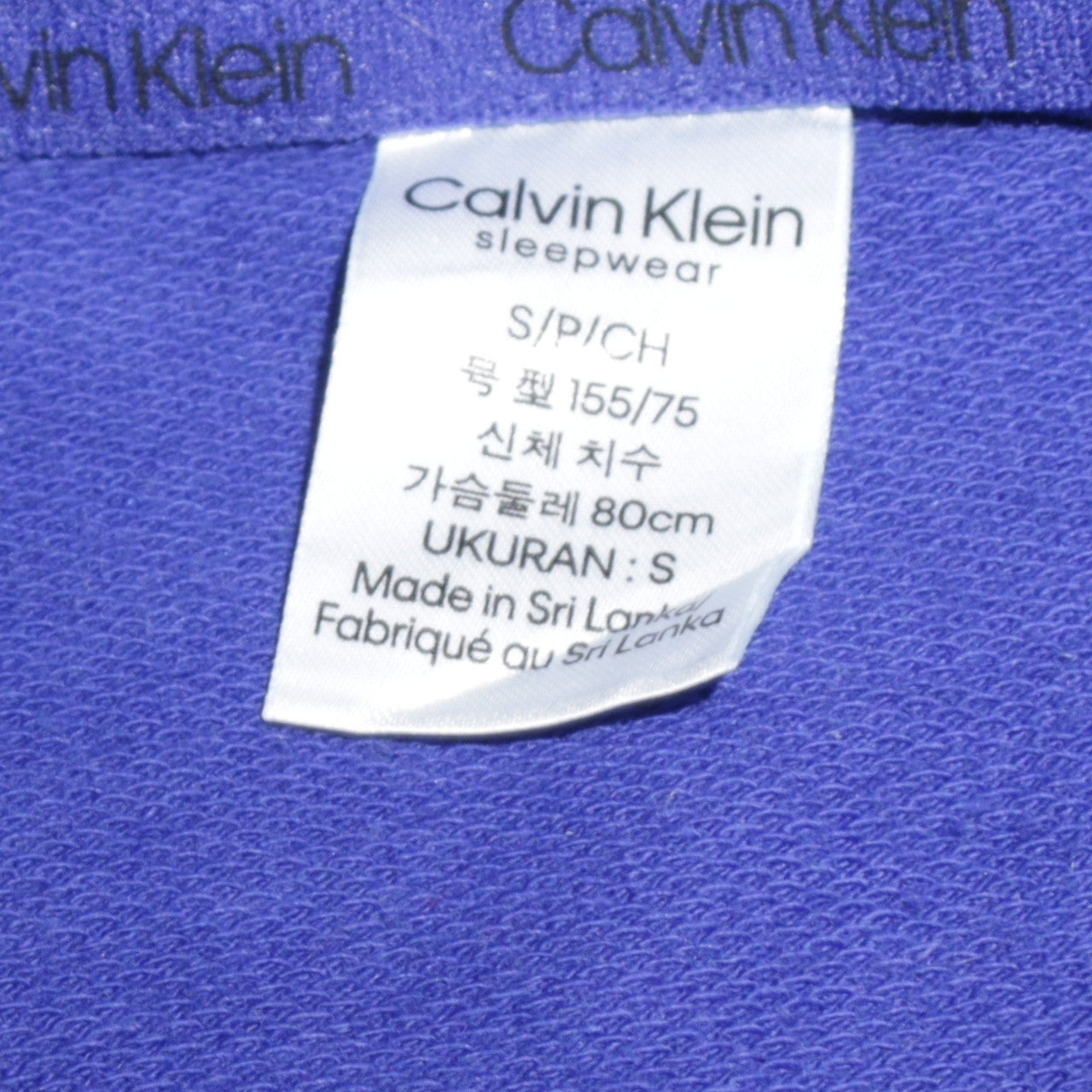 Calvin Klein Men's Blue Logo Crew Neck Pullover Sweatshirt Size S