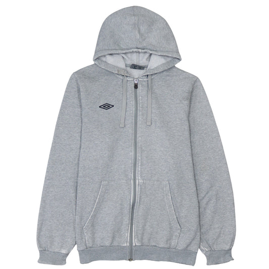 Umbro Men's Grey Full Zip Hoodie L Regular Fit Sportswear