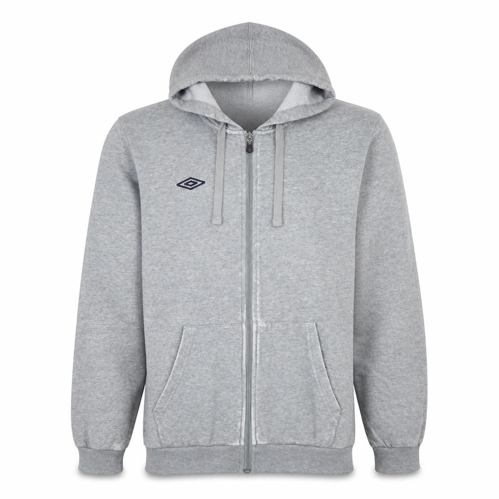 Umbro Men's Grey Full Zip Hoodie L Regular Fit Sportswear
