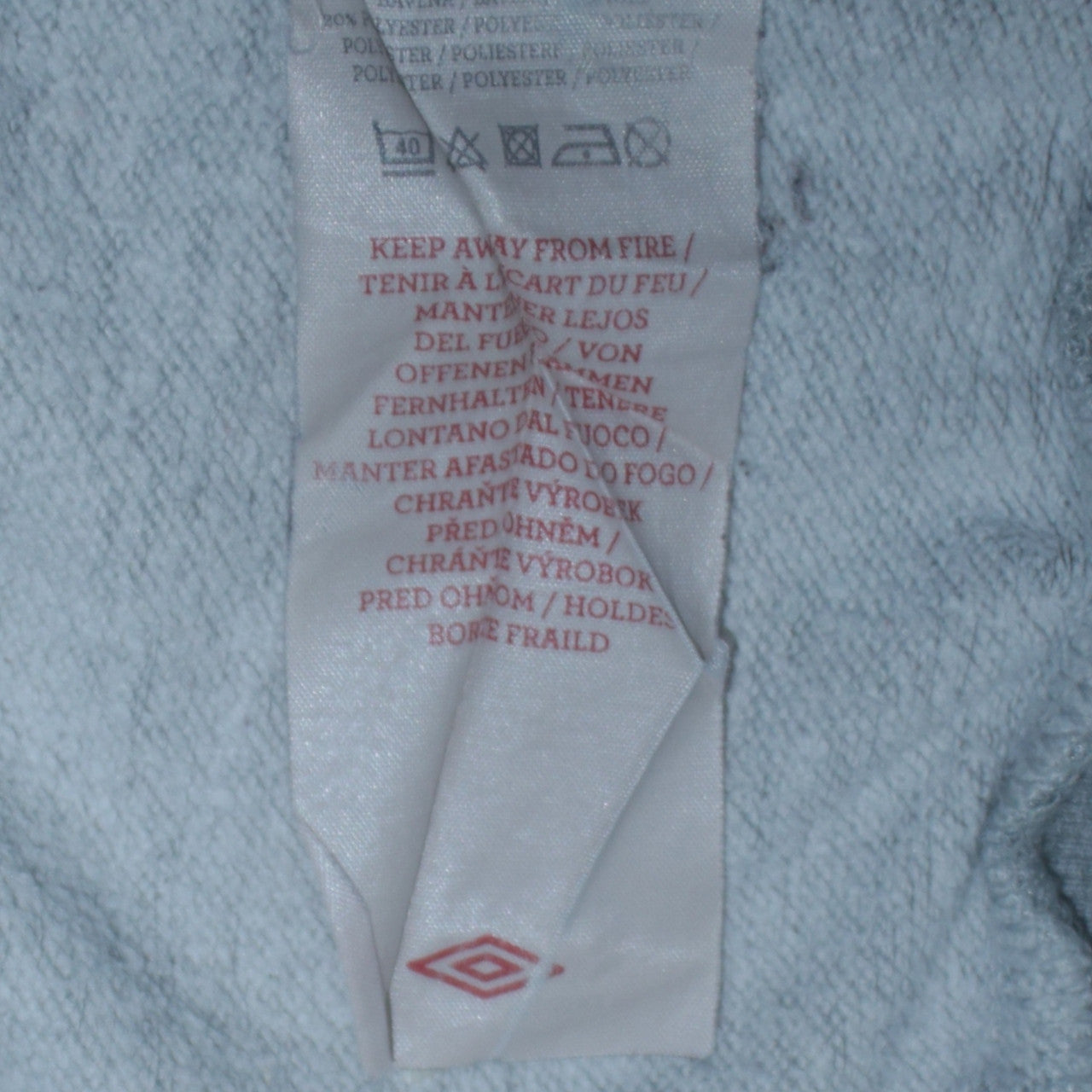 Umbro Men's Grey Full Zip Hoodie L Regular Fit Sportswear