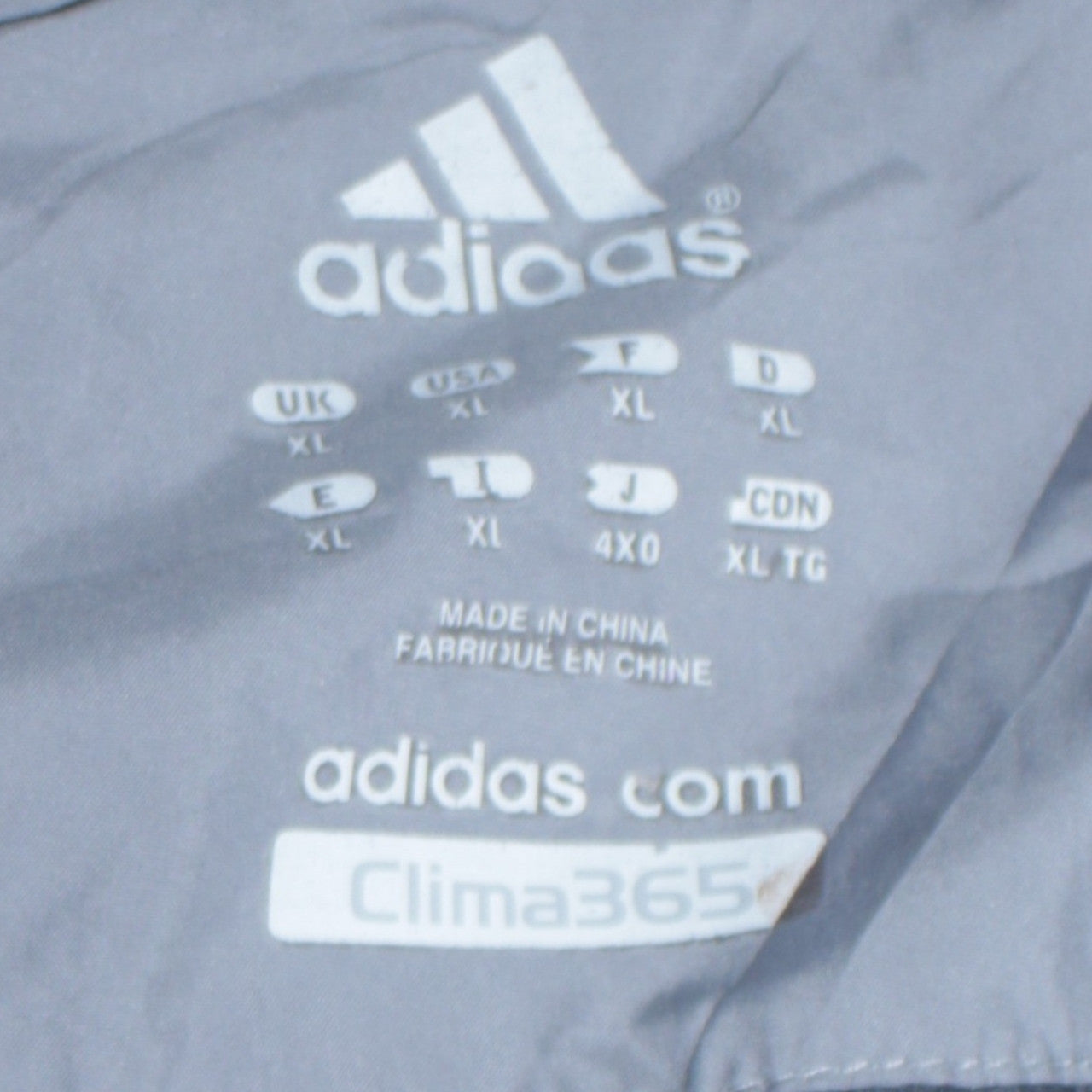 Adidas Mens Black XL ClimaProof Windbreaker Jacket