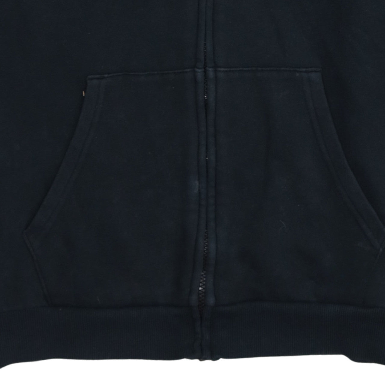 Puma Men's Black Full Zip Hoodie L Sports Logo Fleece