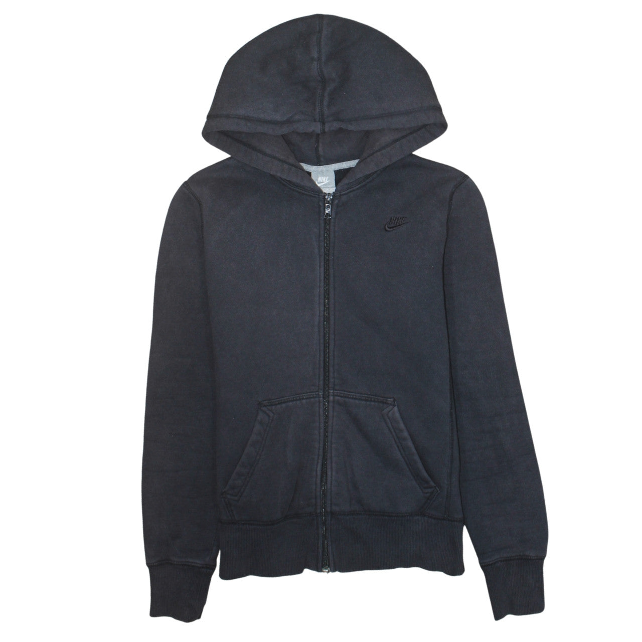 Nike Womens Black Full Zip Hoodie Sweatshirt M Hooded Sportswear