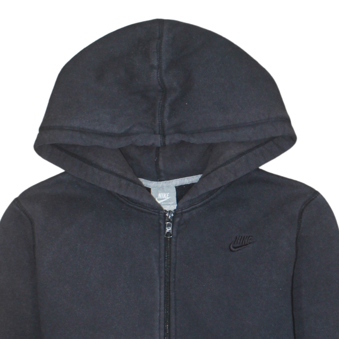 Nike Womens Black Full Zip Hoodie Sweatshirt M Hooded Sportswear