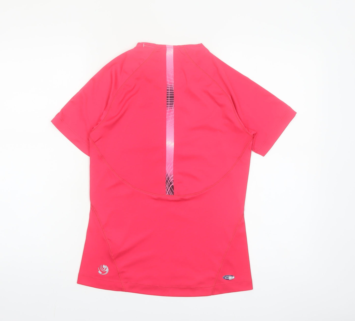 ASICS Women's Pink Short Sleeve 1/4 Zip Running Top Size M