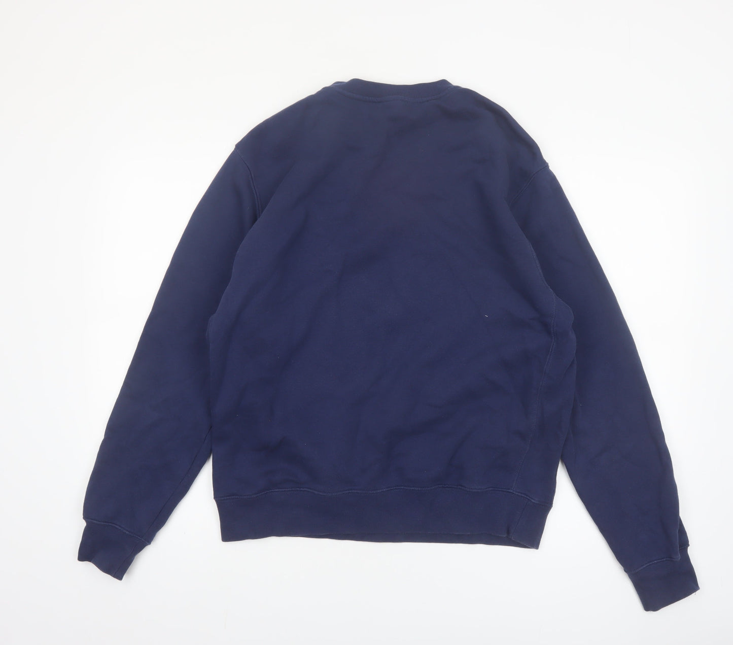 Nike Men's Blue Crew Neck Pullover Sweatshirt M Fleece Logo