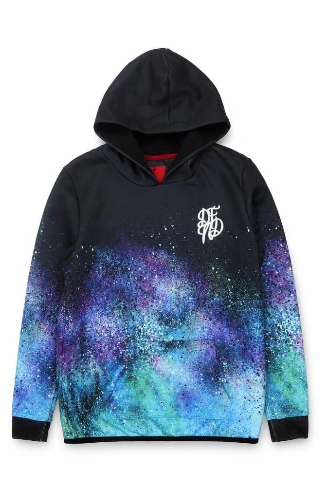 DFND Boys Multicoloured Galaxy Pullover Hoodie Size 15-16 Years