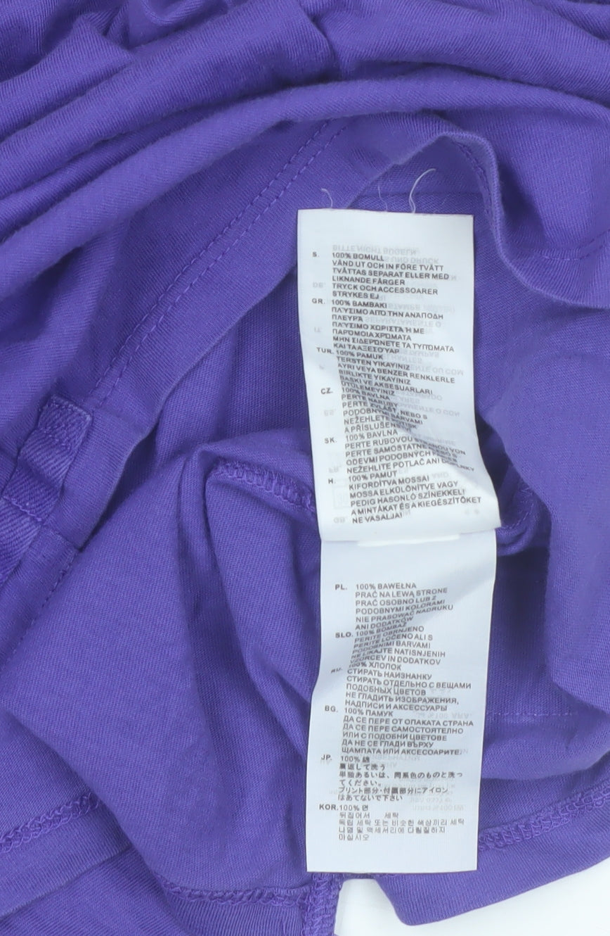 G-Star RAW Women Purple T-Shirt Small Crew Neck Short Sleeve