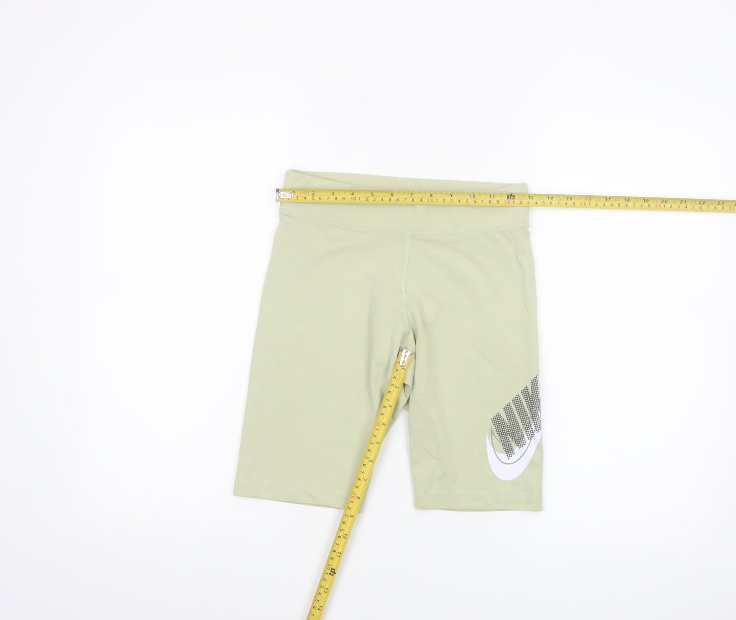 Nike Women’s Green Biker Shorts Small Tight Fit Cotton Blend