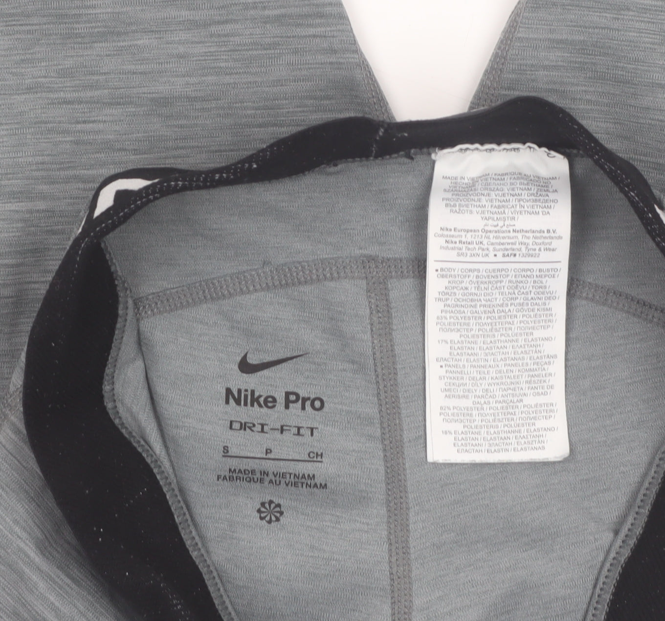 Nike Pro Grey Womens S Dri-FIT Training Leggings