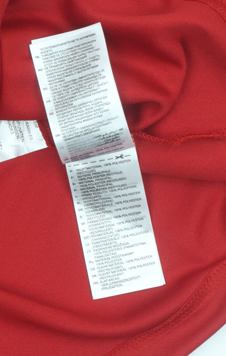 Adidas Men’s Red 1/4 Zip High Neck Sports Sweatshirt Size M
