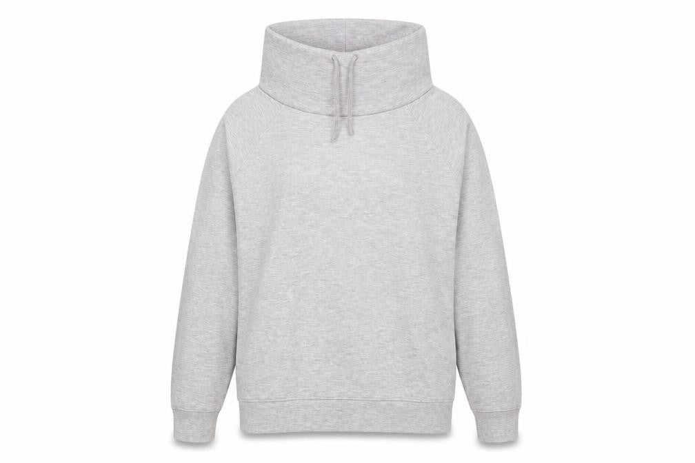 InWear Women Grey Long Sleeve Cowl Neck Pullover Sweatshirt M