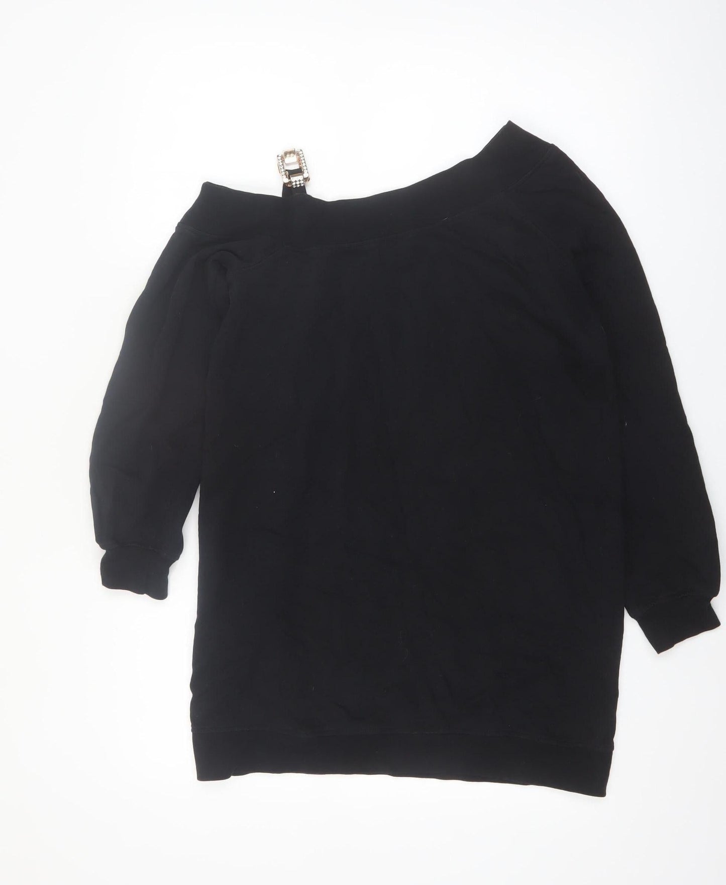 River Island Women’s Black Off Shoulder Long Sleeve Jersey Top XS