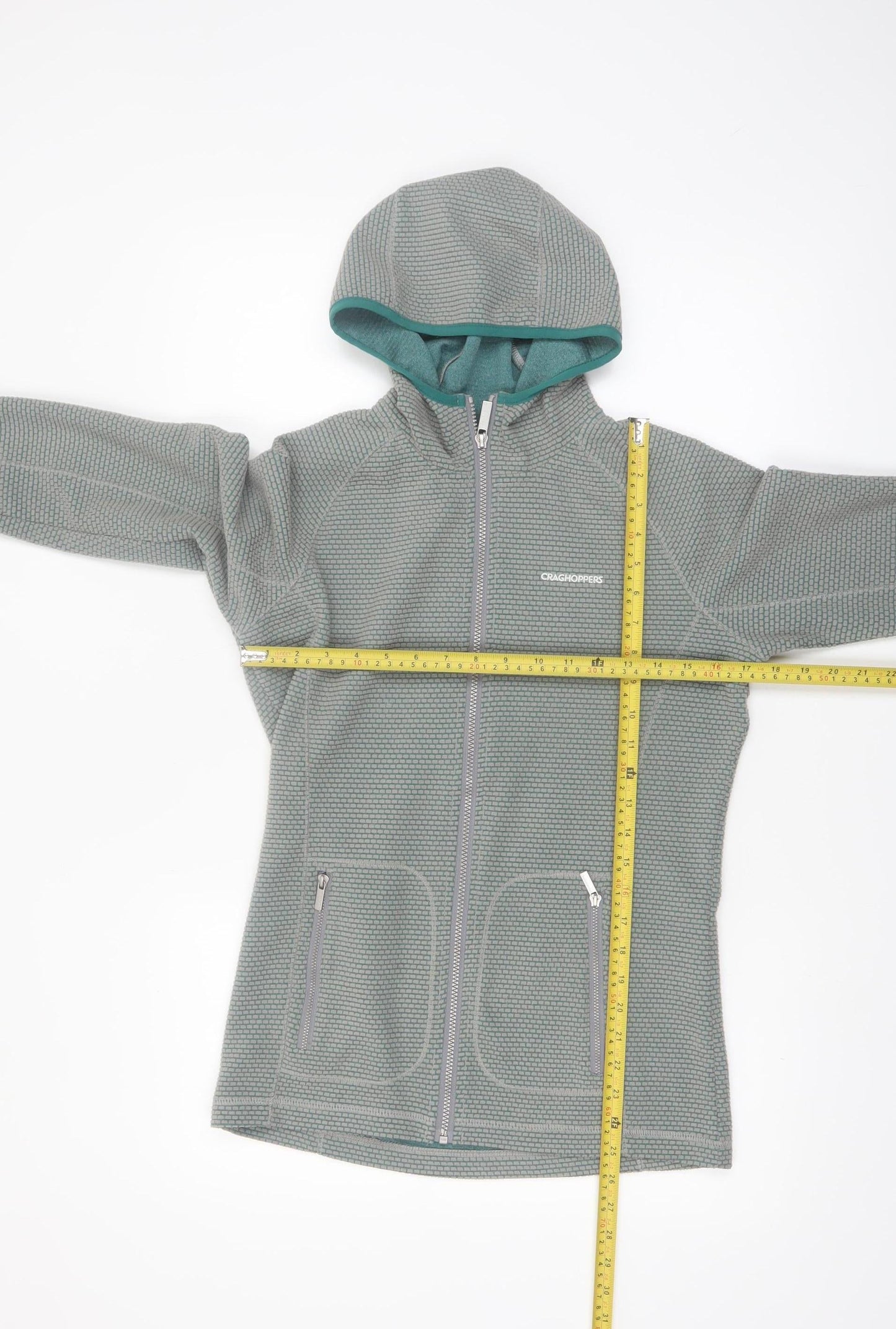 Craghoppers Women's Green Full Zip Hooded Fleece Jacket UK 8