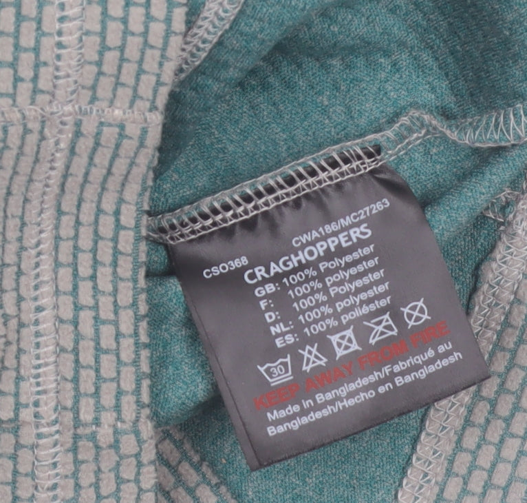 Craghoppers Women's Green Full Zip Hooded Fleece Jacket UK 8