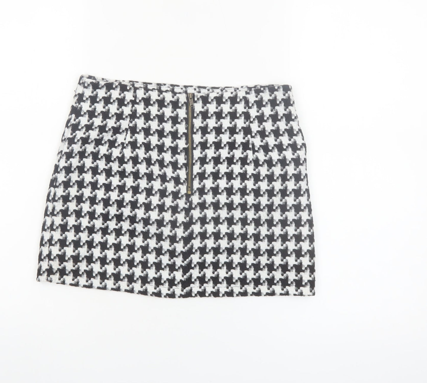 AX Paris Women's Black Mini Tweed Zip Skirt Size 8