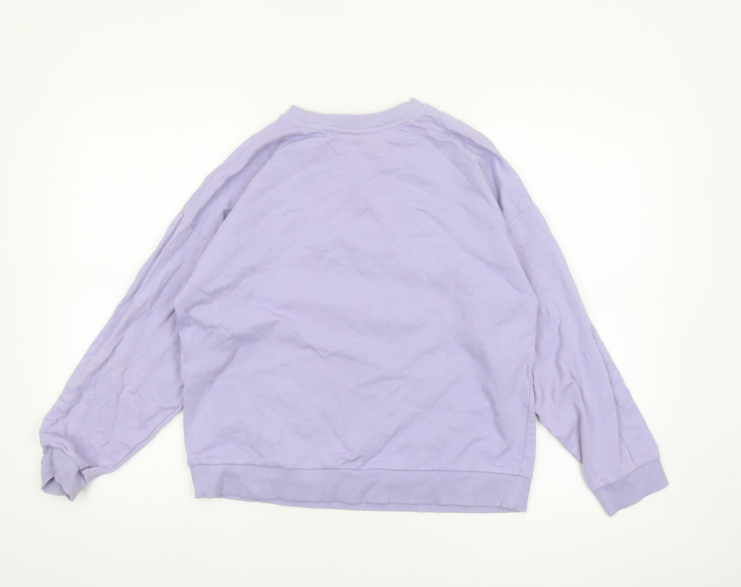 ASOS DESIGN Womens Lilac Cotton Moon Phase Sweatshirt UK 12