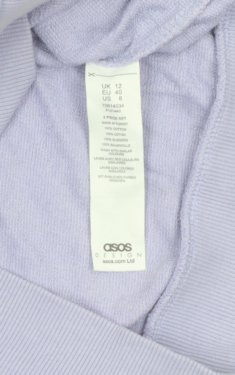 ASOS DESIGN Womens Lilac Cotton Moon Phase Sweatshirt UK 12