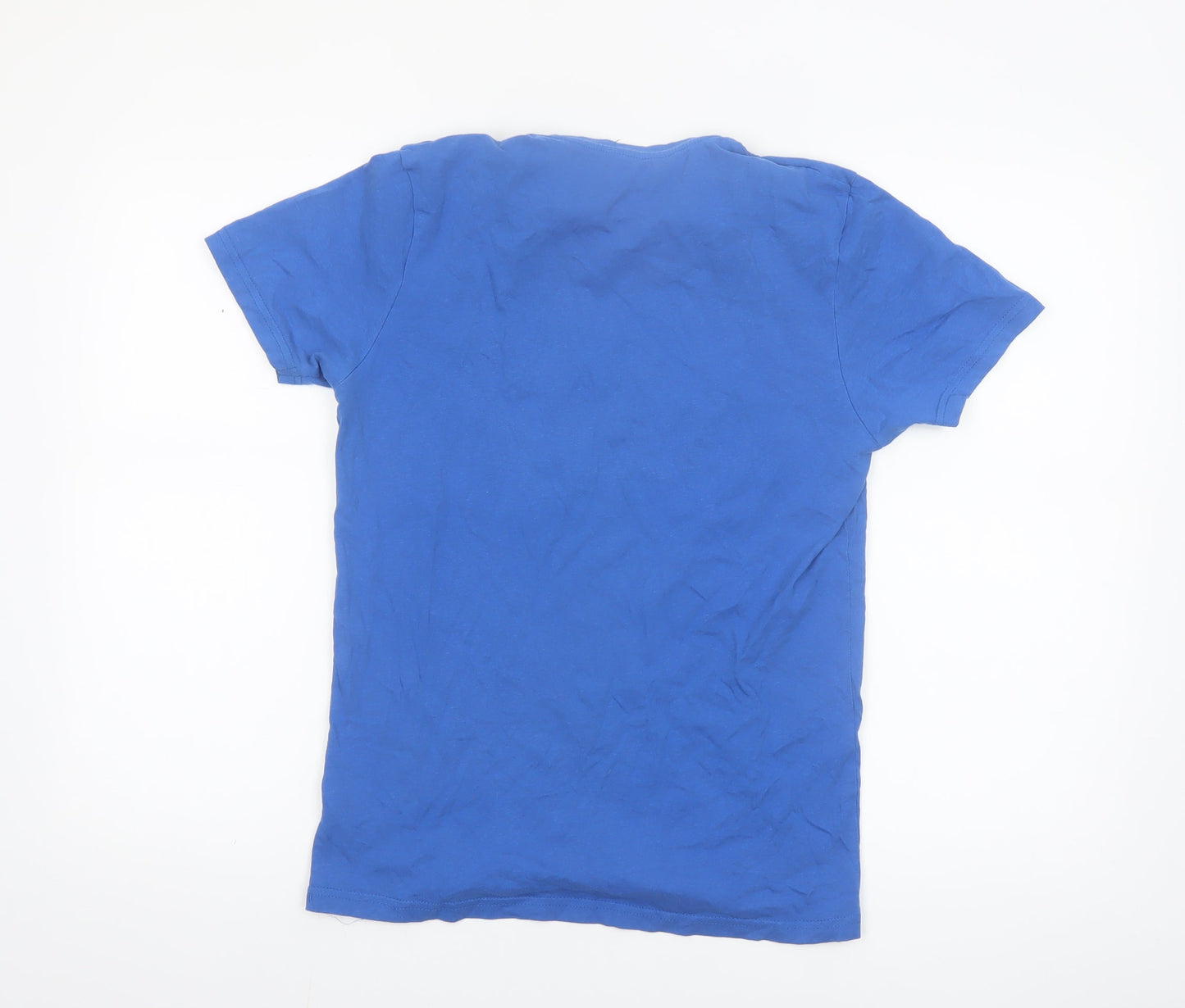 Dunnes Stores Men's Blue Regular Fit Graphic Cotton T-Shirt XS