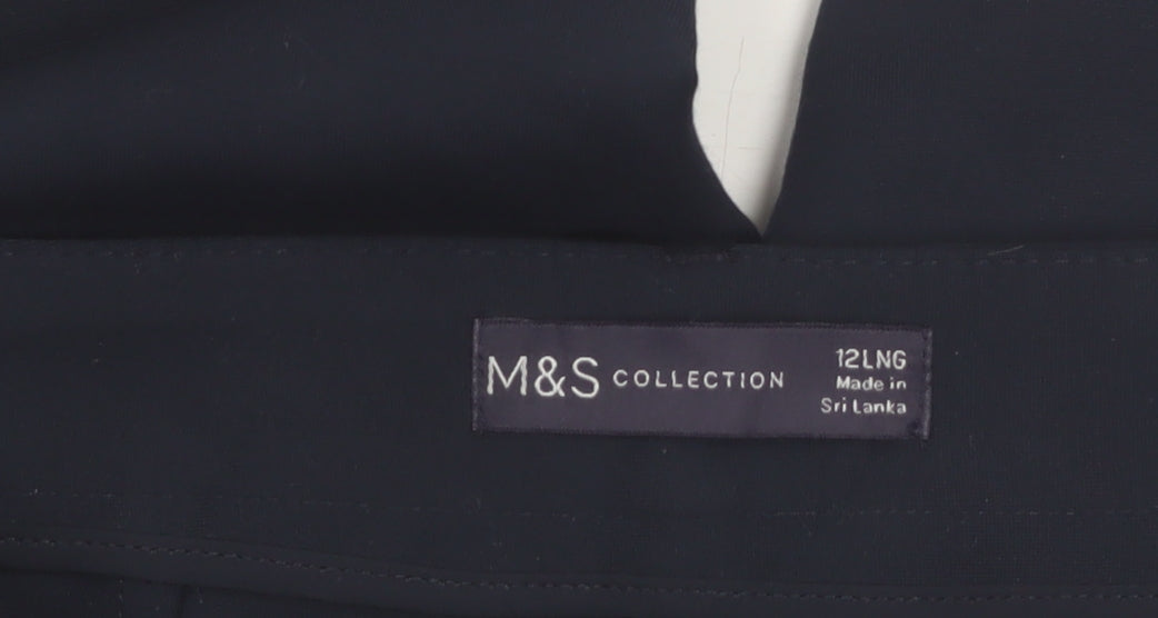 Marks and Spencer Women's Black Size 12 Slim Ankle Grazer Trousers