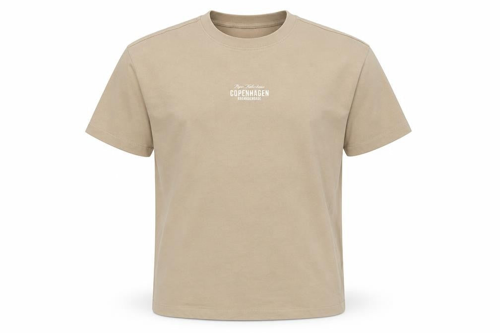 Next Men’s Beige Copenhagen Graphic Cotton T-Shirt Size S