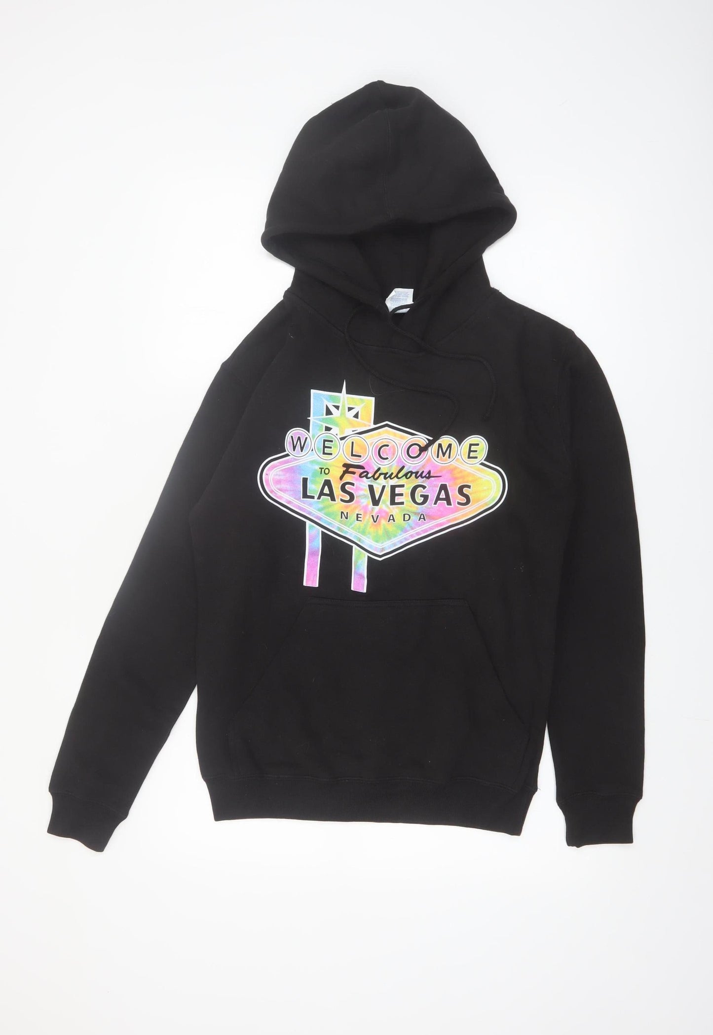 Delta Fleece Men's Black Las Vegas Graphic Pullover Hoodie Size S