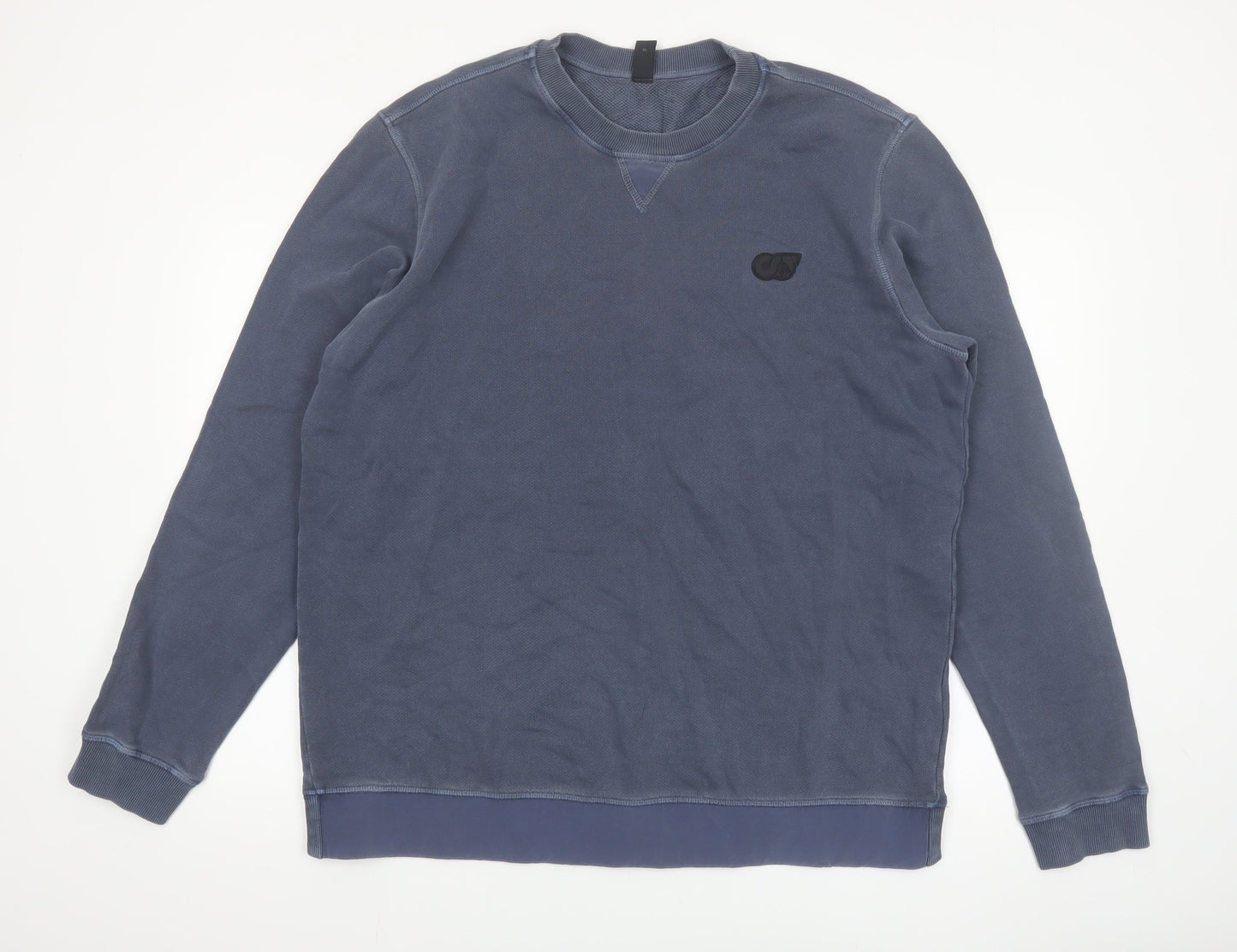 AlphaTauri Men's Blue XL Crew Neck Cotton Pullover Sweatshirt