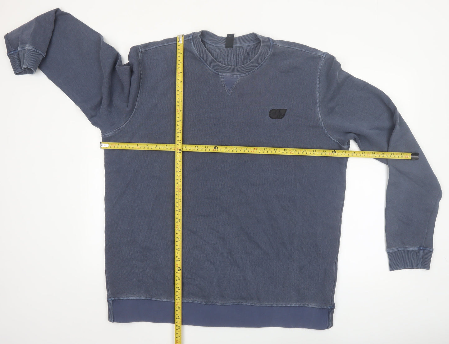 AlphaTauri Men's Blue XL Crew Neck Cotton Pullover Sweatshirt