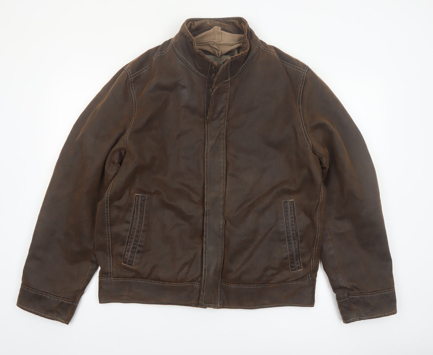 Columbia Men's Brown Medium Biker Style Cotton Blend Jacket
