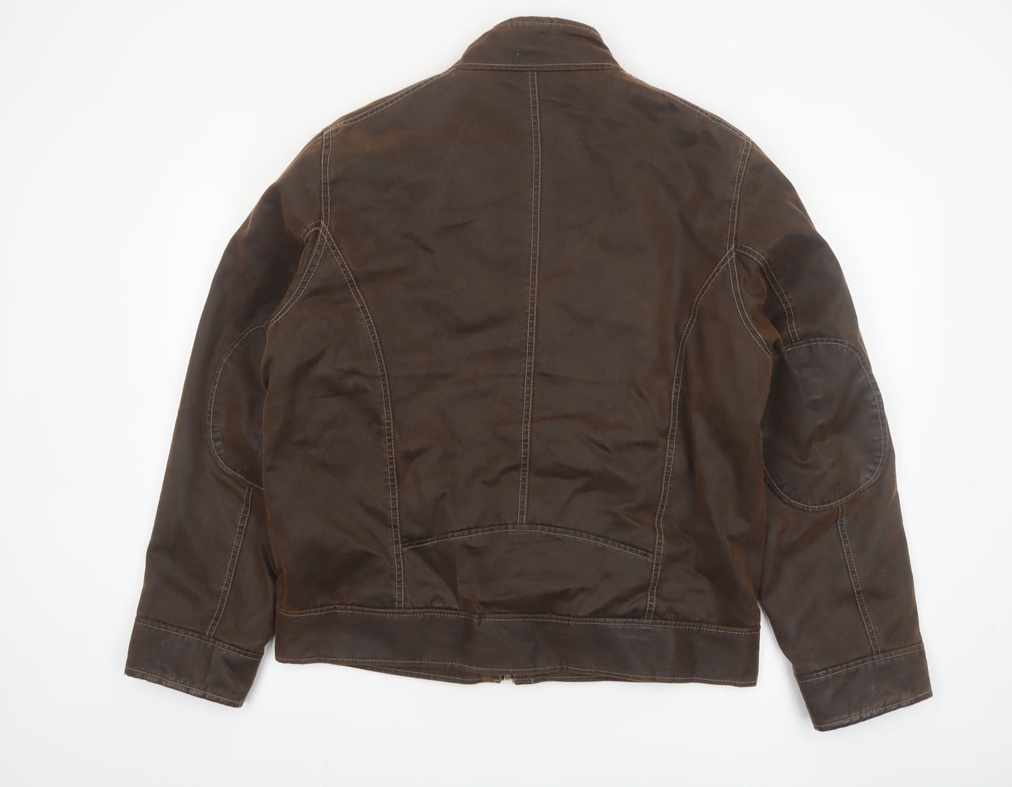 Columbia Men's Brown Medium Biker Style Cotton Blend Jacket