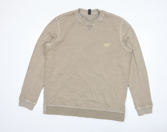 AlphaTauri Mens Beige XL Pullover Sweatshirt Crew Neck Long Sleeve