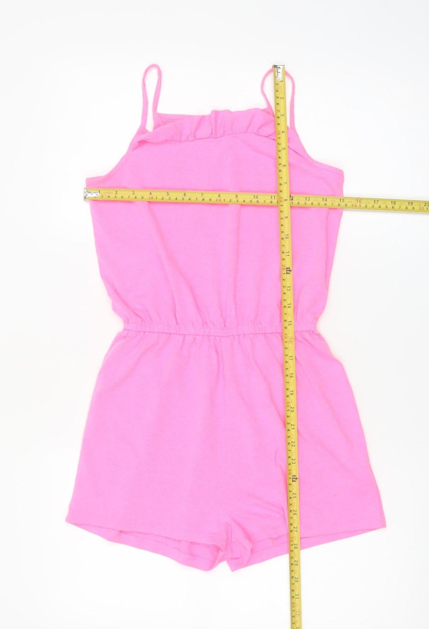 F&F Girls Pink Jersey Sleeveless Playsuit 12-13 Years