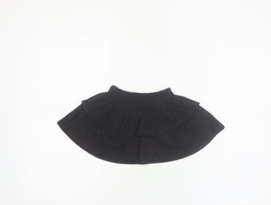 Primark Girls Black Glitter Pettiskirt 18-24 Months Elastic Waist Party Skirt