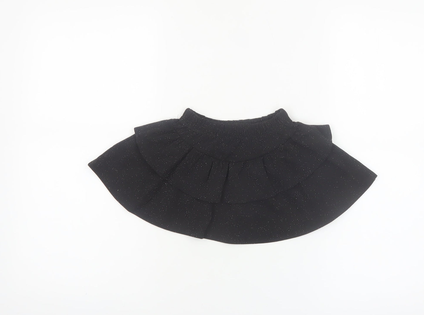Primark Girls Black Glitter Pettiskirt 18-24 Months Elastic Waist Party Skirt