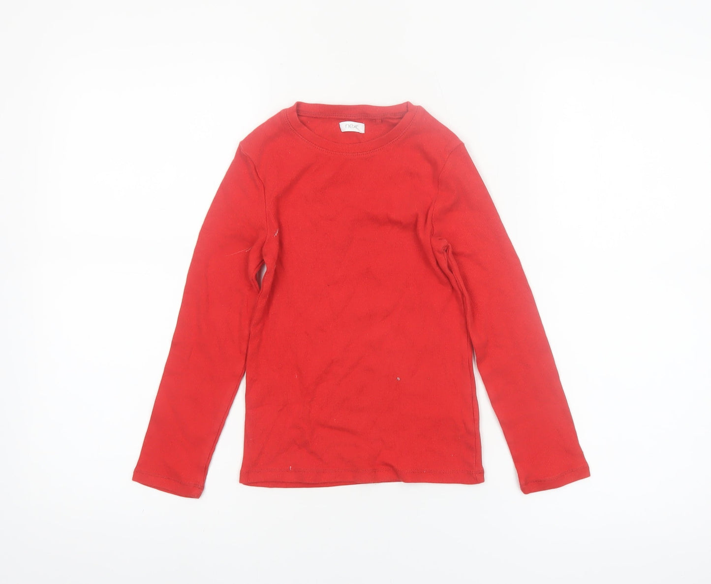 Next Girls Red Long Sleeve Cotton T-Shirt 8 Years