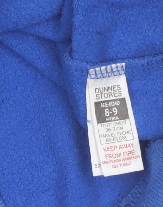Dunnes Stores Boys Blue Full Zip Hoodie Size 8-9 Years Cotton Blend