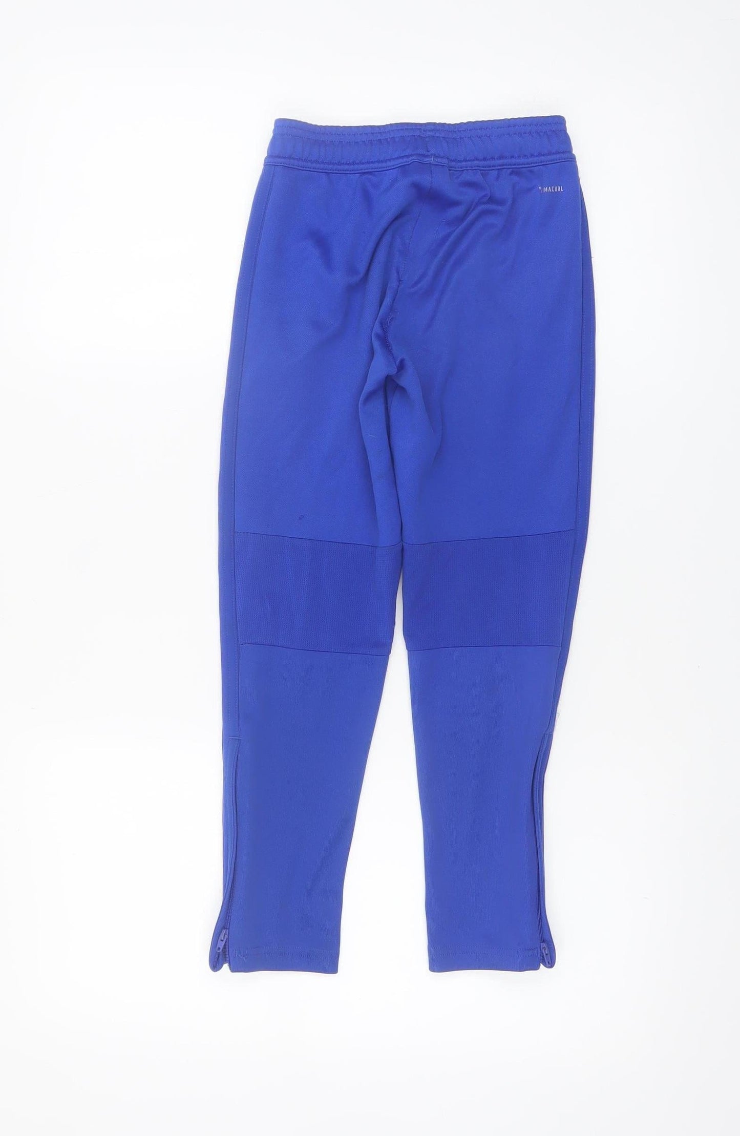 Adidas Boys Blue Jogger Trousers Size 7 Years Polyester Sportswear