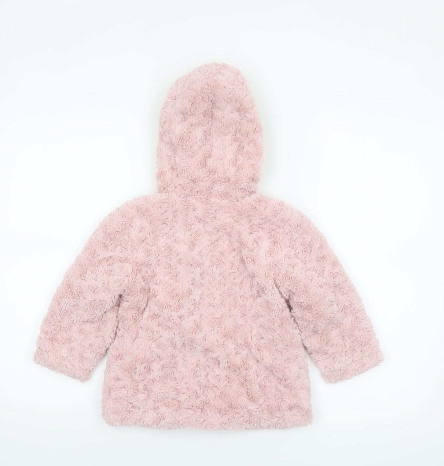 Jasper Conran Junior Pink Hooded Faux Fur Puffer Jacket 18-24 Months