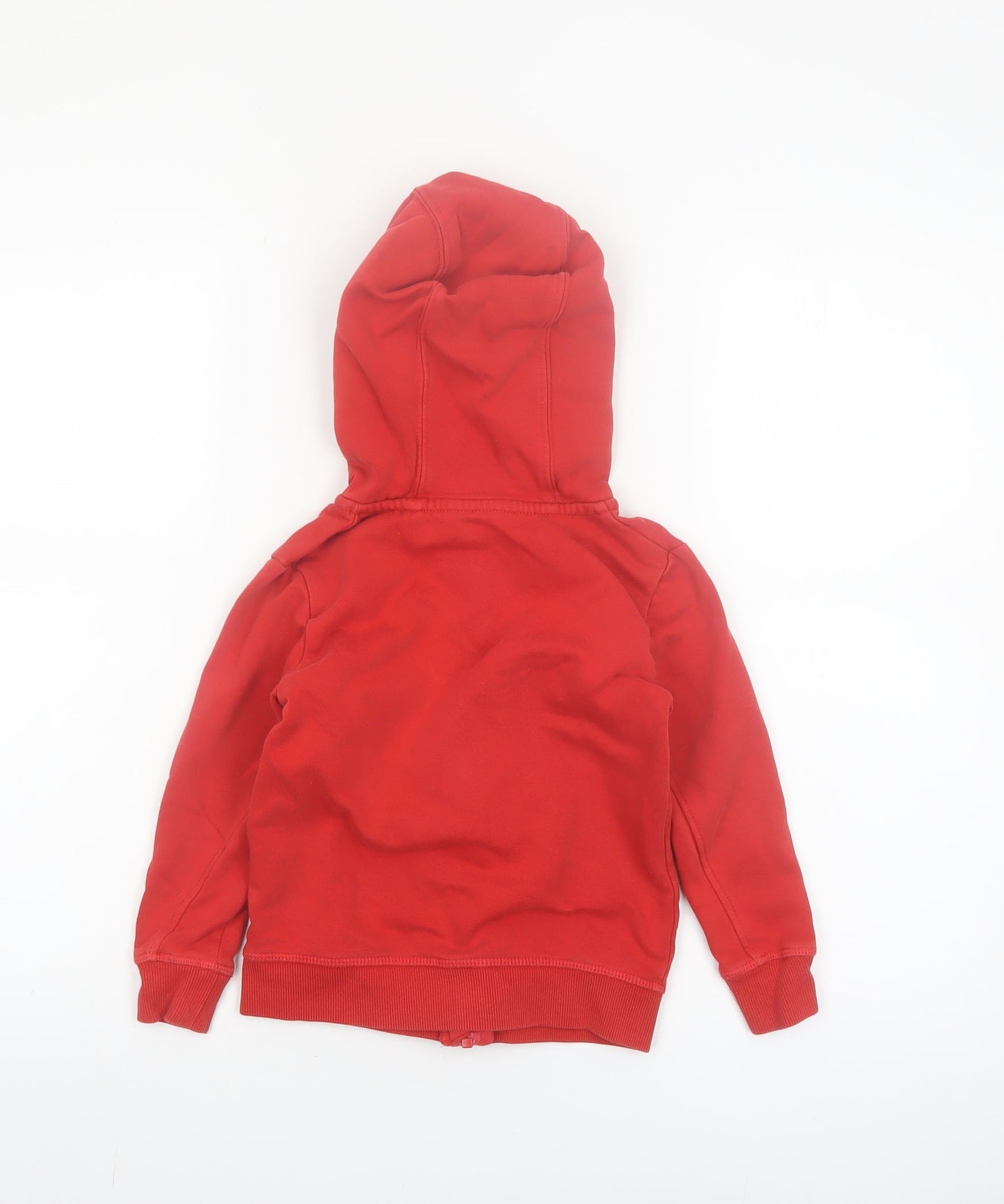 Next Boys Red Full Zip Hoodie 4 Years Cotton Blend Casual Hooded Top