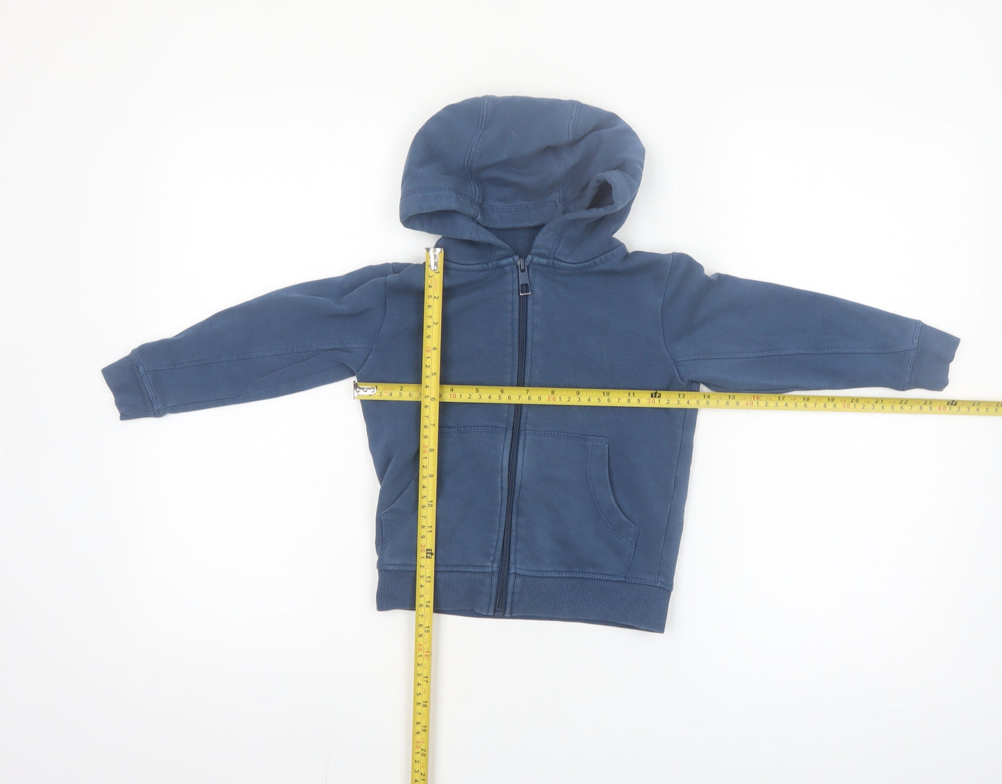 Next Boys Blue Full Zip Hoodie 4 Years Cotton Blend Casual