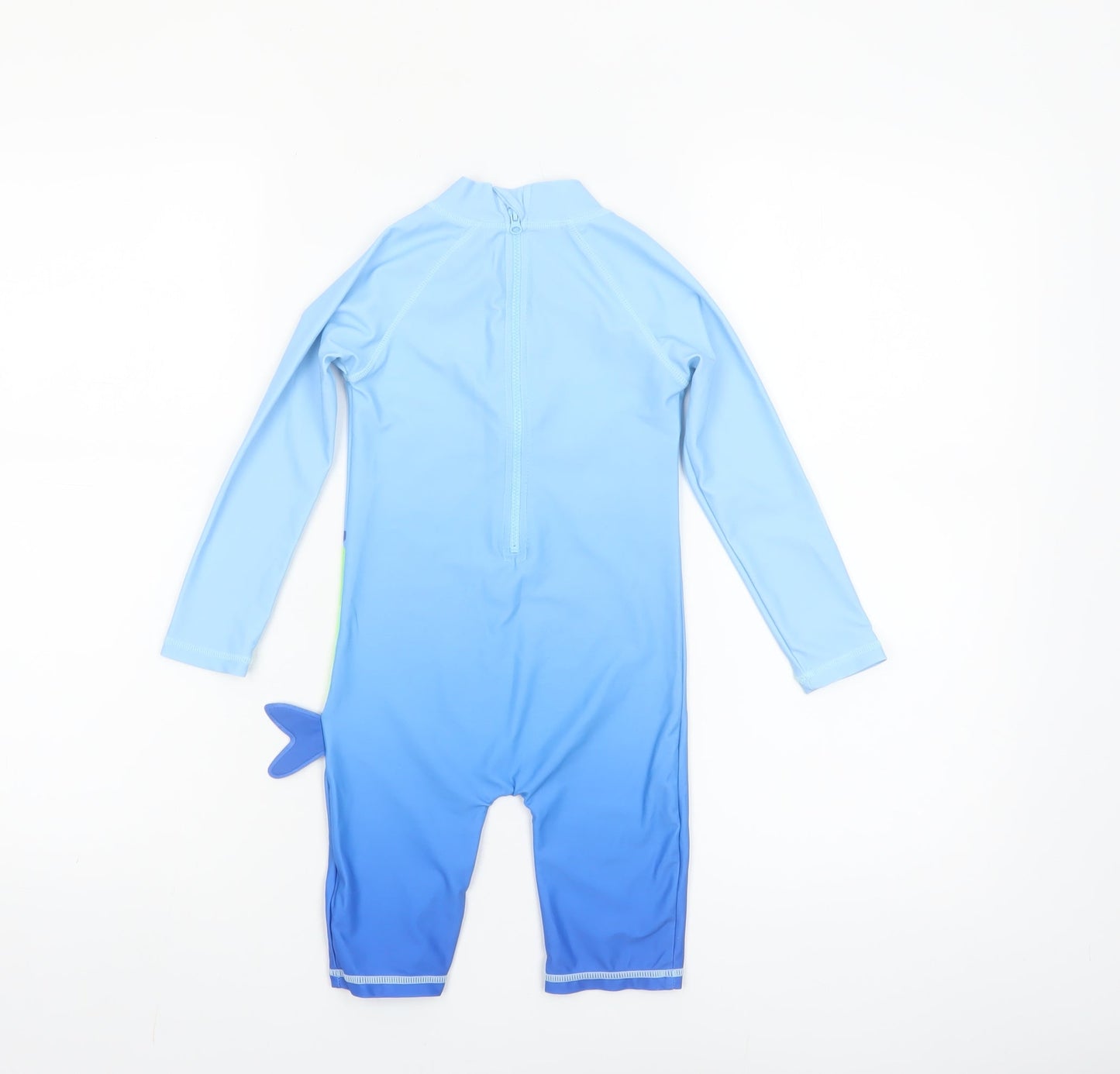 Dunnes Stores Boys Blue Shark One Piece Wetsuit 2-3 Years UV-Protection
