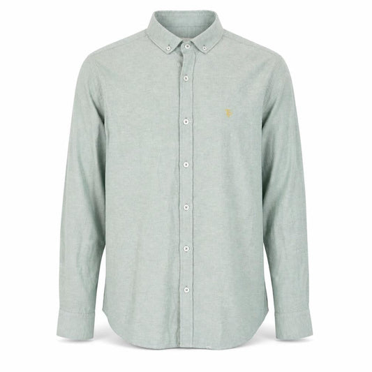 Tom Penn Men's Green Long Sleeve Button-Down Casual Shirt L