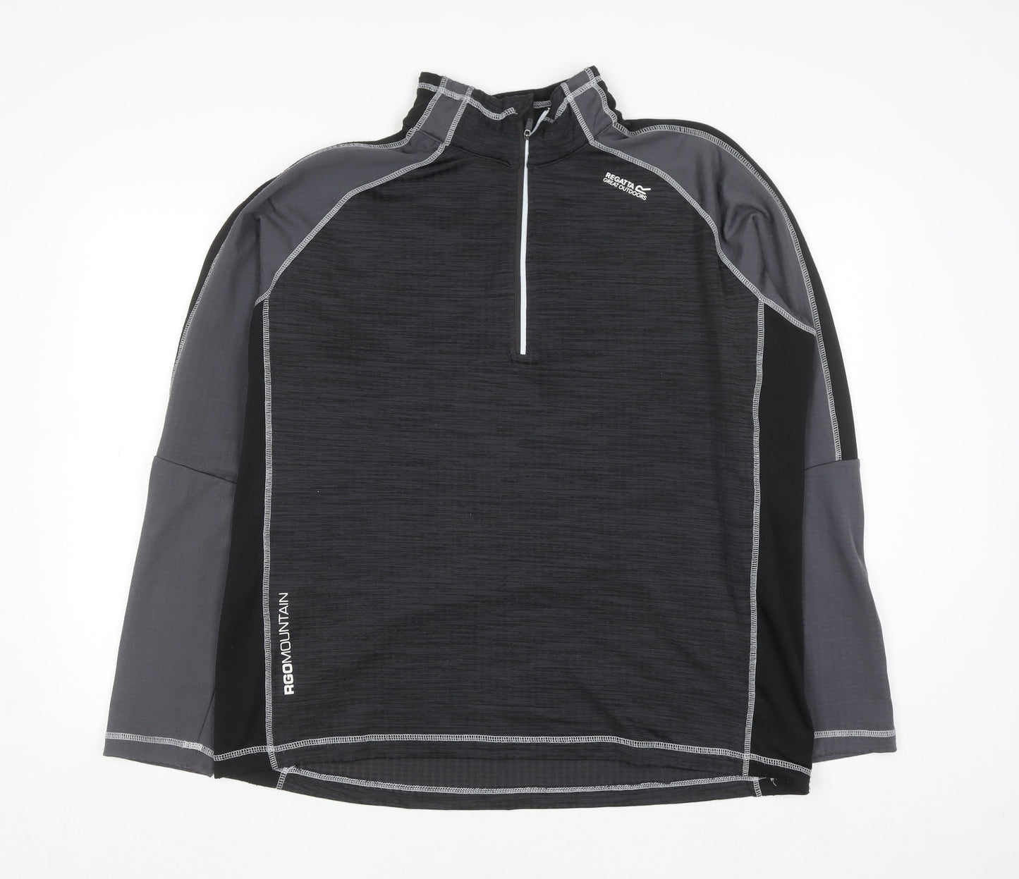 Regatta Mens Black 2XL 1/4 Zip Pullover Outdoor Sweatshirt