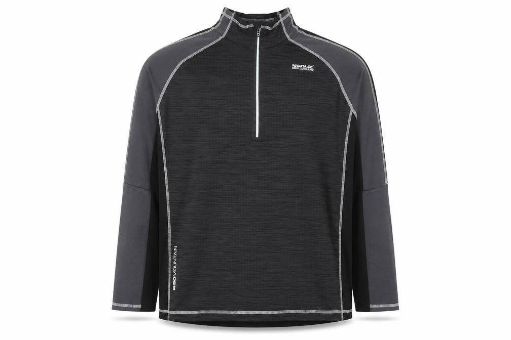 Regatta Mens Black 2XL 1/4 Zip Pullover Outdoor Sweatshirt
