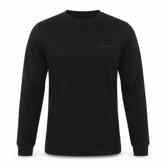 Campri Men's Black Small Thermal Long Sleeve Sports Base Layer Top