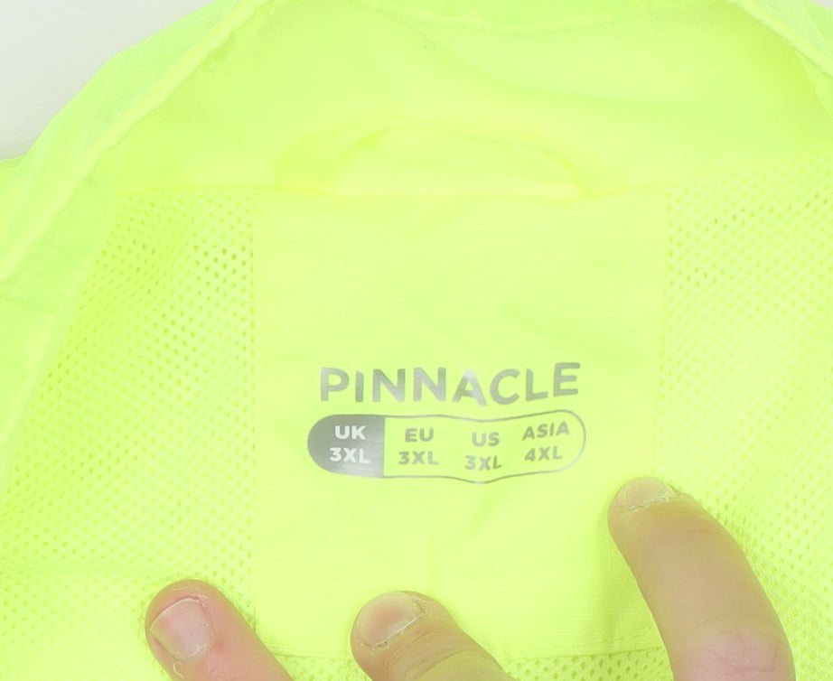 Pinnacle Men's Yellow 3XL Windbreaker Cycling Jacket Reflective Lightweight